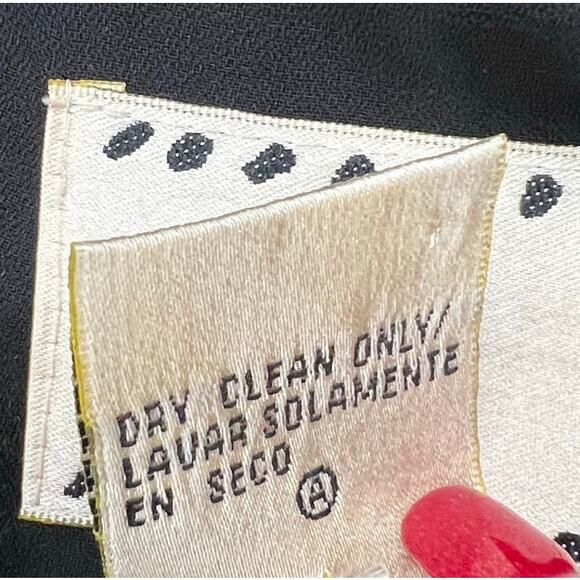 ICE Y2K Babydoll Top Womens L Black Silk Abstract Paisley Lined Boho Whimsygoth - Picture 16 of 16